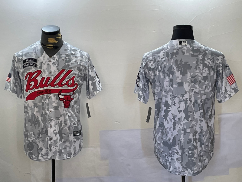 Men Chicago Bulls blank Camo Jointly 2024 Nike NBA Jersey 20241120